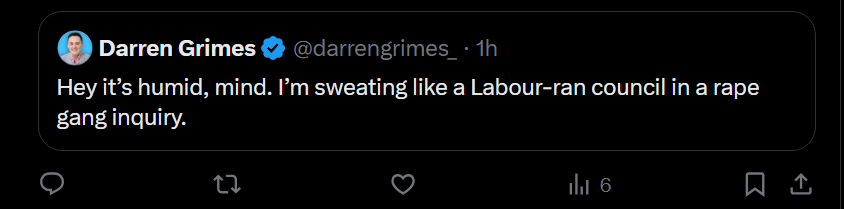 dave lawrence 🐟🐟🐠 (@dave43law) on Twitter photo Durham Council need to remove Darren Grimes
It now seems that it is perfectly acceptable for Reform councillors to make a mockery of victims of rape gangs
<a href="/Nigel_Farage/">Nigel Farage MP</a> won't do a thing Durham Council need to remove Darren Grimes
It now seems that it is perfectly acceptable for Reform councillors to make a mockery of victims of rape gangs
<a href="/Nigel_Farage/">Nigel Farage MP</a> won't do a thing
