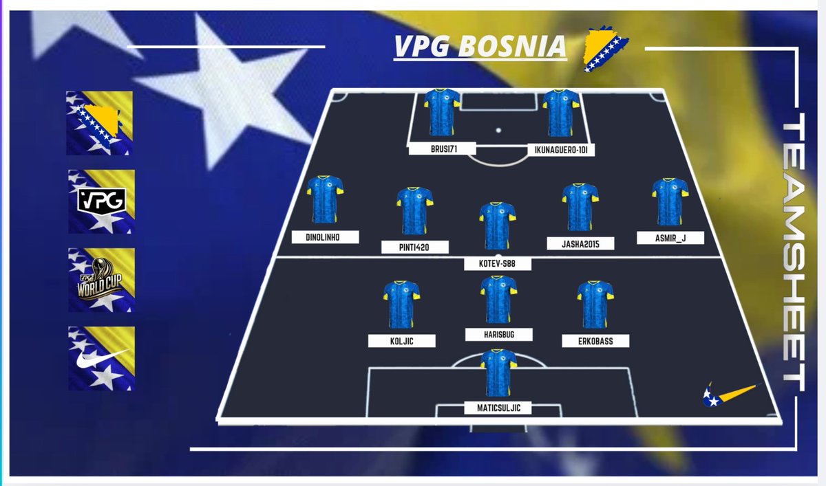 ⚫️ MXTION ES ⚪️ (@mxtionesx) on Twitter photo 🇧🇦 ⭐️ VPG BOSNIA ⭐️ 🇧🇦
( LINE-UP ) For Tonight frst World Cup games 🏆 ⭐️
<a href="/OfficialVPG/">Virtual Pro Gaming</a>
🏆I World Cup
🆚️I RUSSIA B 🇷🇺
⏰️I 8:45PM
🆚️I LUXEMBOURG 🇱🇺
⏰️I 9:15PM
🆚️I NORWAY 🇧🇻
⏰️I 9:40PM
I 🔴 STREAM 🔴 I
- ↙️ youtube.com/@fram.esports.… 🇧🇦 ⭐️ VPG BOSNIA ⭐️ 🇧🇦
( LINE-UP ) For Tonight frst World Cup games 🏆 ⭐️
<a href="/OfficialVPG/">Virtual Pro Gaming</a>
🏆I World Cup
🆚️I RUSSIA B 🇷🇺
⏰️I 8:45PM
🆚️I LUXEMBOURG 🇱🇺
⏰️I 9:15PM
🆚️I NORWAY 🇧🇻
⏰️I 9:40PM
I 🔴 STREAM 🔴 I
- ↙️ youtube.com/@fram.esports.…