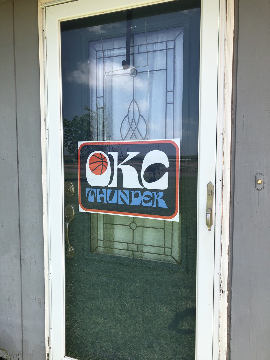 scusher0's tweet photo. Out smarting the Oklahoma wind and supporting my team. ONE MORE WIN https://t.co/RPXFQmScaa