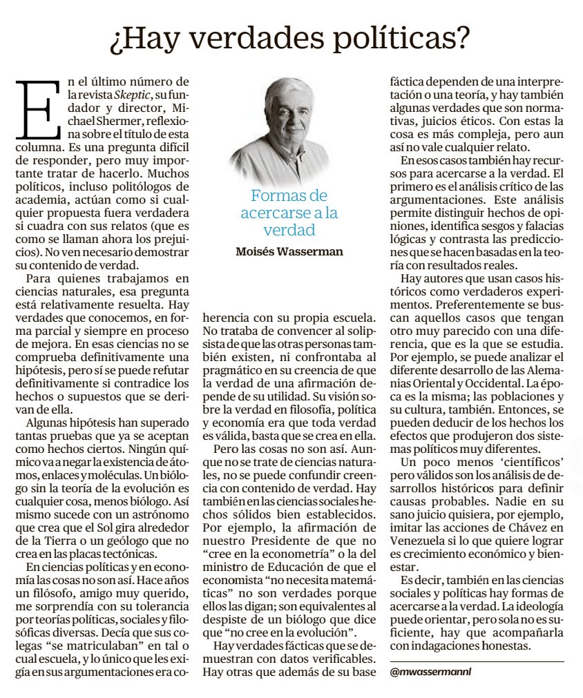 La columna del viernes 20, hoy en papel.