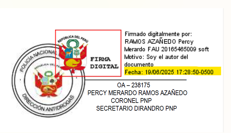 cviguria's tweet photo. A propósito de documento de la Dirandro por el que se otorga seguridad a Patricia Benavides, llama la atención que la firma digital figura con fecha 19 de junio por la tarde, es decir, con fecha posterior a que Benavides llegara al Ministerio Público con policías vestidos de civil. Cómo así es que esto ocurrió?

Se observa que los trámites iniciaron un día antes de que Benavides acudiera a Fiscalía. Esto a pesar que el tema sigue bajo cuestionamiento legal. 

Fiscal de la Nación Espinoza ha cuestionado en mensaje la labor de la Policía y el Ministerio Público, tras ingreso de Benavides y su escolta de abogados y aliados. 

Un dato adicional: Como se ha advertido, el lunes pasado, Benavides ingresó con dos efectivos policiales, quienes fueron incluídos en denuncia que interpuso fiscal de la Nación Espinoza. Ambos registran actividades, uno de ellos incluso estuvo en Palacio de Gobierno con equipo de Fiscalía el día del golpe de Pedro Castillo, 7 de diciembre 2022. Como parte de la dilgiencia fiscal.