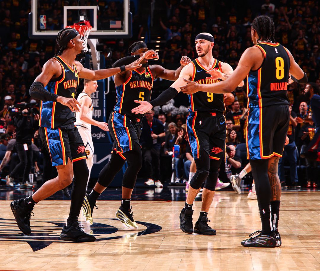 Daig Muse⚡️ (@daigmuse) on Twitter photo Throughout this playoff run, the Thunder have answered the call every single time they needed to. 
Game 2 vs DEN: answered the call 
Game 4 @ DEN: answered the call 
Game 7 vs DEN: answered the call 
Game 4 @ MIN: answered the call 
Game 2 vs IND: answered the call 
Game 4 @ Throughout this playoff run, the Thunder have answered the call every single time they needed to. 
Game 2 vs DEN: answered the call 
Game 4 @ DEN: answered the call 
Game 7 vs DEN: answered the call 
Game 4 @ MIN: answered the call 
Game 2 vs IND: answered the call 
Game 4 @