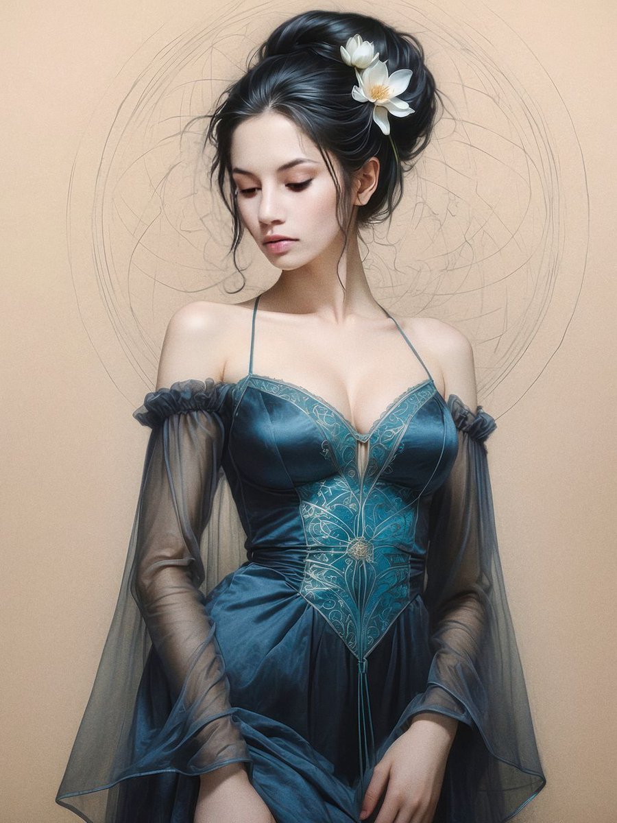 In the calm of dawn, we find this timeless vision of grace—it's #Unicore7, curated in the language of elegance and serenity. Her beauty leaves no story untold. #NFT #EtherealBeauty #DigitalArtistry