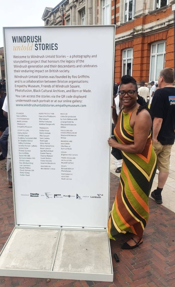 Our Deputy Chair Angela McLeary interacted with community members.  A photo op with the 'Windrush Untold Stories' legacy.