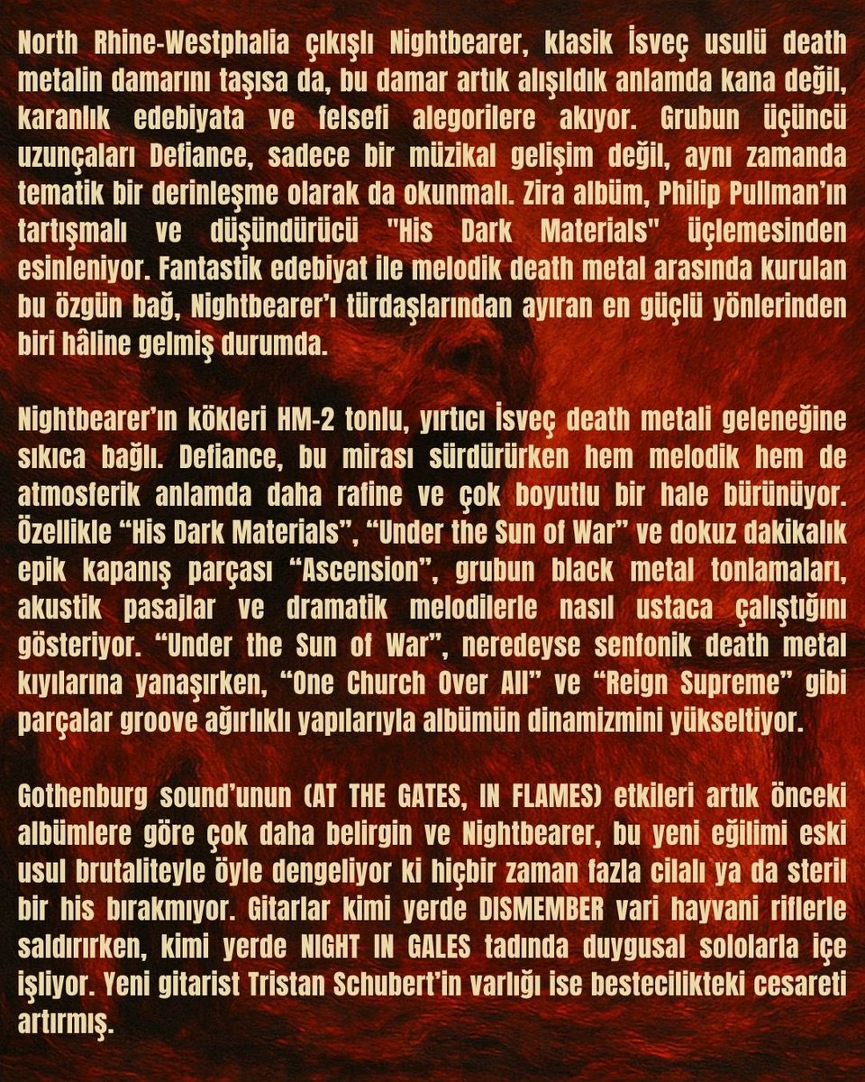 PitStop_Metal's tweet photo. Review of the Day! 🇹🇷🇬🇧🇩🇪😅
@NightbearerOSDM @TestimonyRecs
#nightbearer #defiance #testimonyrecords #deathmetal #germanmetal https://t.co/SVtHo3yhpb