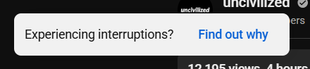 hey <a href="/brave/">Brave</a> can y'all block this popup? when you press "Find out why" its literally Youtube telling you to disable your ad blocker, playback works fine