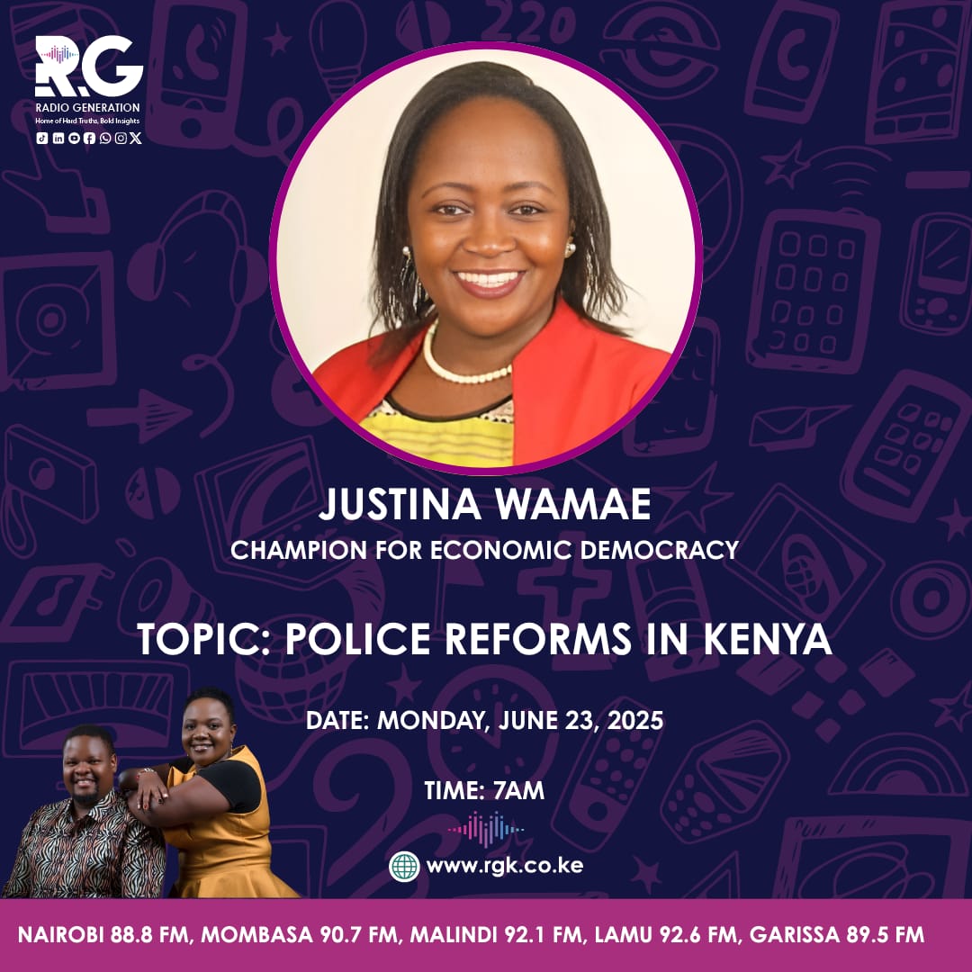 Triciah (@triciahbb) on Twitter photo Let's have a real talk around police reforms in Kenya with <a href="/justinawamae/">JUSTINA WAMAE</a> <a href="/mungalambuvi/">Paul Mung'ala Mbuvi</a> on #thepeople'sbreakfast <a href="/RadioGenKe/">Radio Generation</a> Let's have a real talk around police reforms in Kenya with <a href="/justinawamae/">JUSTINA WAMAE</a> <a href="/mungalambuvi/">Paul Mung'ala Mbuvi</a> on #thepeople'sbreakfast <a href="/RadioGenKe/">Radio Generation</a>