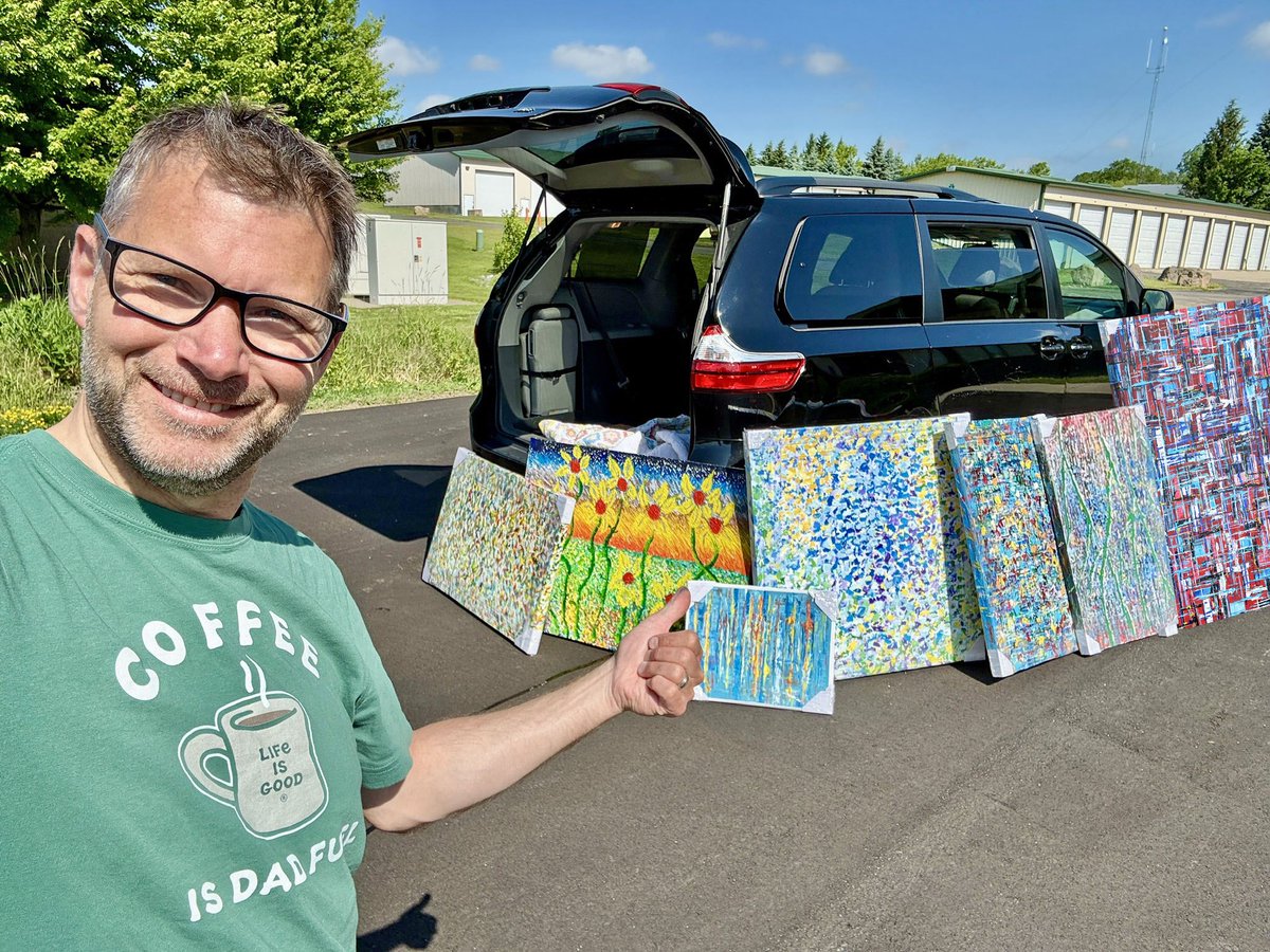 Wow! Happy Sunday!  All 7 paintings gone to one awesome buyer! So grateful and still kinda in shock. Huge thanks for the support! 🙌💛 #art #artist #artistoninstagram #abstractart