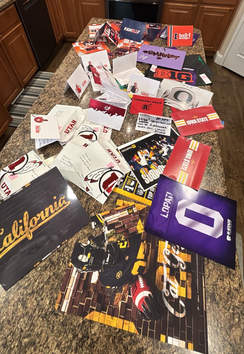 I am grateful for these programs and coaches for the personalized letters. Thank you to <a href="/oregonfootball/">Oregon Football</a> <a href="/IlliniFootball/">Illinois Football</a> <a href="/CalFootball/">Cal Football</a> <a href="/Utah_Football/">Utah Football</a> <a href="/CycloneFB/">Iowa State Football</a> <a href="/KStateFB/">K-State Football</a> <a href="/coachsolovi/">osolovi</a> <a href="/westpanthersfb/">West High Football</a>