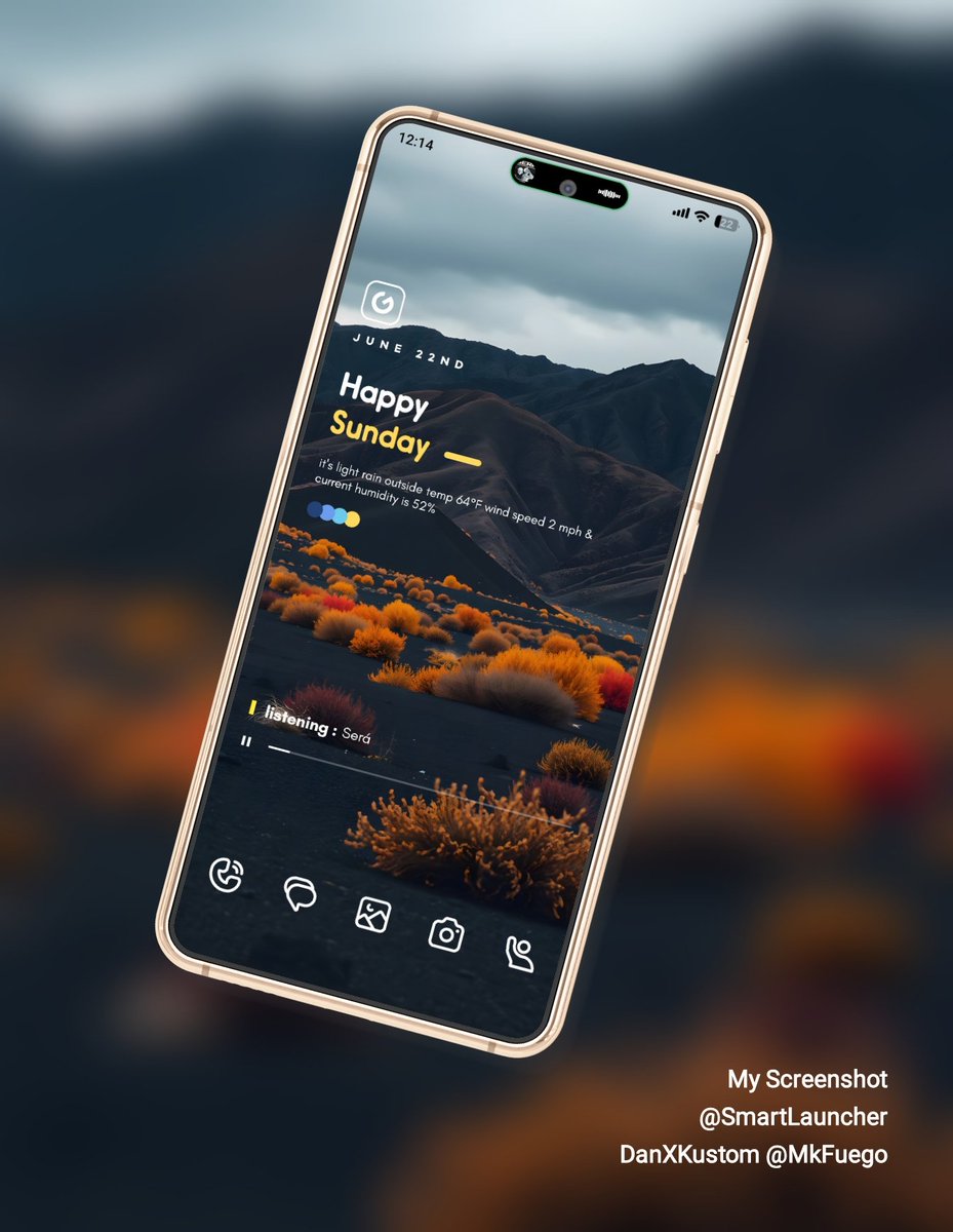 MkFuego's tweet image. Good Day friends
My Screenshot

@SmartLauncher
Wallpaper 👇🏾 by me @MkFuego
Widgets #ColorDots by @wigebox
Icons #NyonLight by @lkn9x
Mockup by @_mowmo_ #CreativeApp @KubixStudio

#KWGT #myhomescreen #Android #Xiaomi #HyperOs