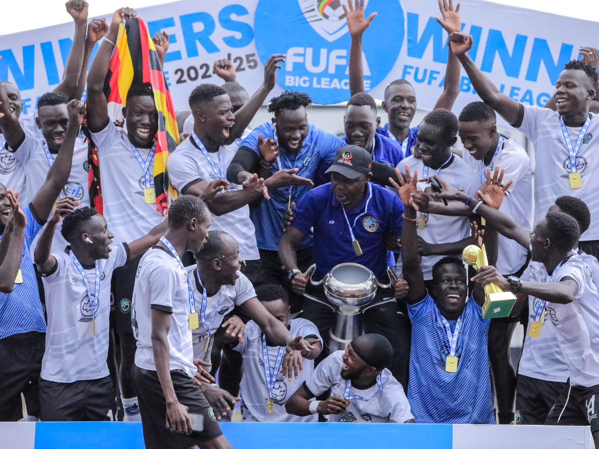 Calvary FC Technical team.
1. Senior/Head Coach (Otim Simon) 
2. ⁠Assistant Coach (Akena Godfrey)
3. ⁠Goal keeping Coach (Malindo) 
4. ⁠Fitness Coach (Bernard Banduga) 
5. ⁠Team Doctor (Adriko Robert) 
6. ⁠Kits Manager (Kadogo) 

Congratulations 🎉
#technicalteam
#CalvaryFc