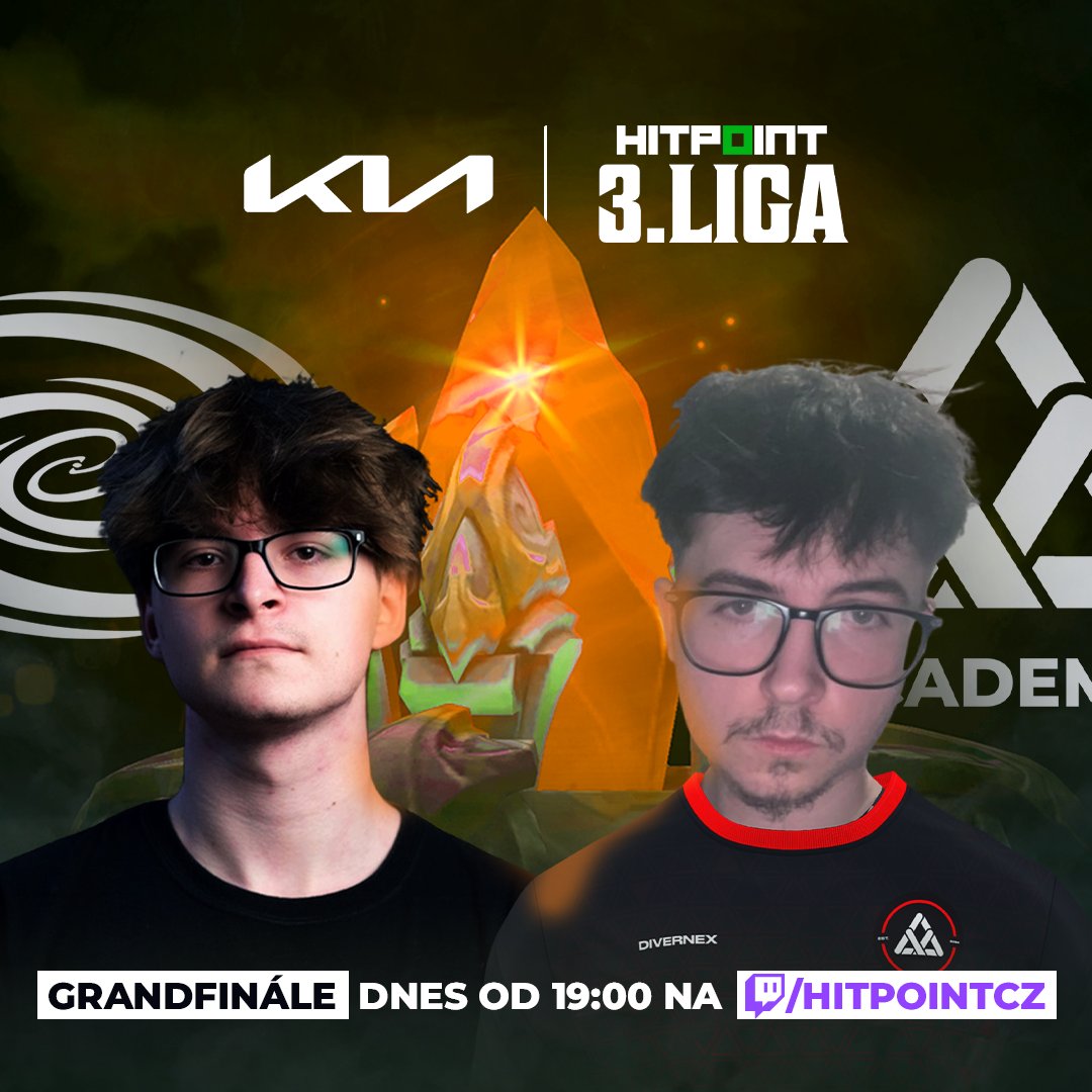 🎉 Je to tady! Finále KIA 3. Ligy je v plném proudu!

⚔️ Divernex Academy 🆚 Andromeda Gaming

📡 Sleduj drama až do posledního výbuchu Nexusu na twitch.tv/hitpointcz