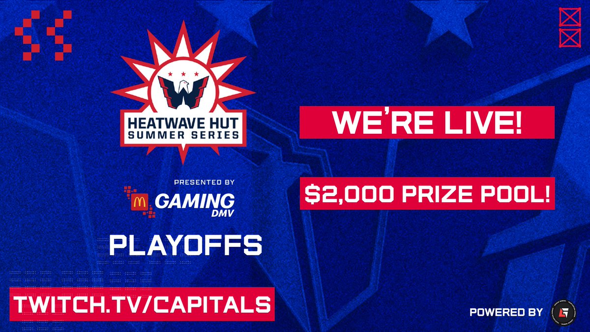 Caps Gaming (@capsgaming) on Twitter photo The Caps Gaming Heatwave HUT Summer Series Presented by <a href="/McDonalds/">McDonald's</a> Playoffs are in full swing!
Watch us live right now at twitch.tv/capitals
Powered by <a href="/leaguegaming/">Leaguegaming</a> The Caps Gaming Heatwave HUT Summer Series Presented by <a href="/McDonalds/">McDonald's</a> Playoffs are in full swing!
Watch us live right now at twitch.tv/capitals
Powered by <a href="/leaguegaming/">Leaguegaming</a>