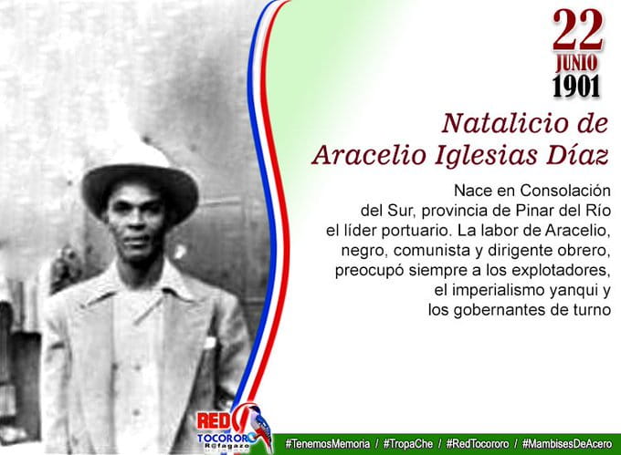 Ulises Guilarte de Nacimiento (@ulisesguilarte) on Twitter photo Desde <a href="/CubaCentral/">Central de Trabajadores de Cuba</a>, en el 124 Aniversario de su natalicio este 22 de Junio, rendimos tributo al destacado dirigente sindical Aracelio Iglesias Díaz. Reconocido por su valentía, defensa de la unidad y los derechos laborales de los obreros portuarios. #CubaViveEnSuHistoria Desde <a href="/CubaCentral/">Central de Trabajadores de Cuba</a>, en el 124 Aniversario de su natalicio este 22 de Junio, rendimos tributo al destacado dirigente sindical Aracelio Iglesias Díaz. Reconocido por su valentía, defensa de la unidad y los derechos laborales de los obreros portuarios. #CubaViveEnSuHistoria