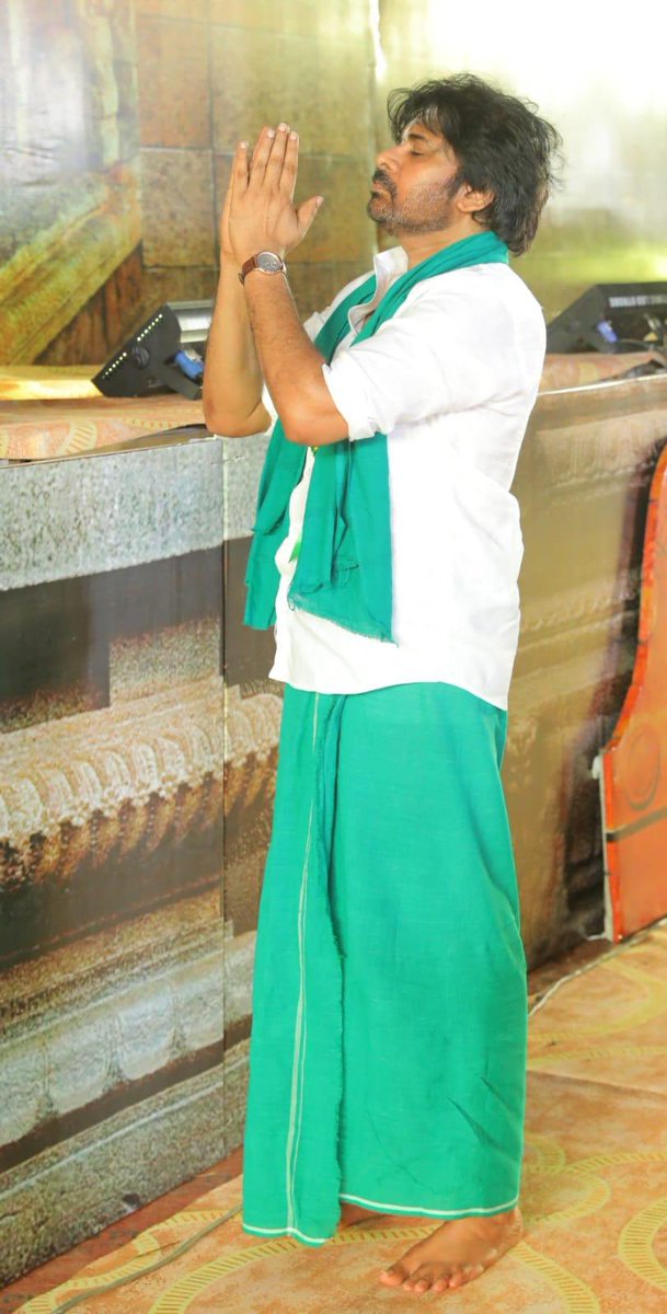 PawanKalyan's tweet photo. My heartfelt thanks to the divine land of Madura Meenakshi Amman’s Madurai, and to the sacred soil of Tamil Nadu, the Land of Murugan, for showing your love and devotion.

I extend my deepest gratitude to every devotee who attended the “Murugan Bhaktargal Maanaadu” with unwavering faith. Your presence was truly a blessing. This land and its people are the living spirit of Dharmic Bharat.

Special thanks to the organisers,  @hindumunnani_tn President Thiru Kadeswara Subhramanyam Avl, @BJP4TamilNadu President Thiru @NainarBJP Avl,
Former President Thiru @annamalai_k Avl, Minister of State Thiru L. Murugan Avl, 
Former Telangana Governor Smt. @DrTamilisai4BJP Avl, Senior politician Thiru @KSRadhakrish Avl, and all other dignitaries, Sadhus, spiritual gurus, and devotees who graced the occasion.

#MurugaBakthargalManadu