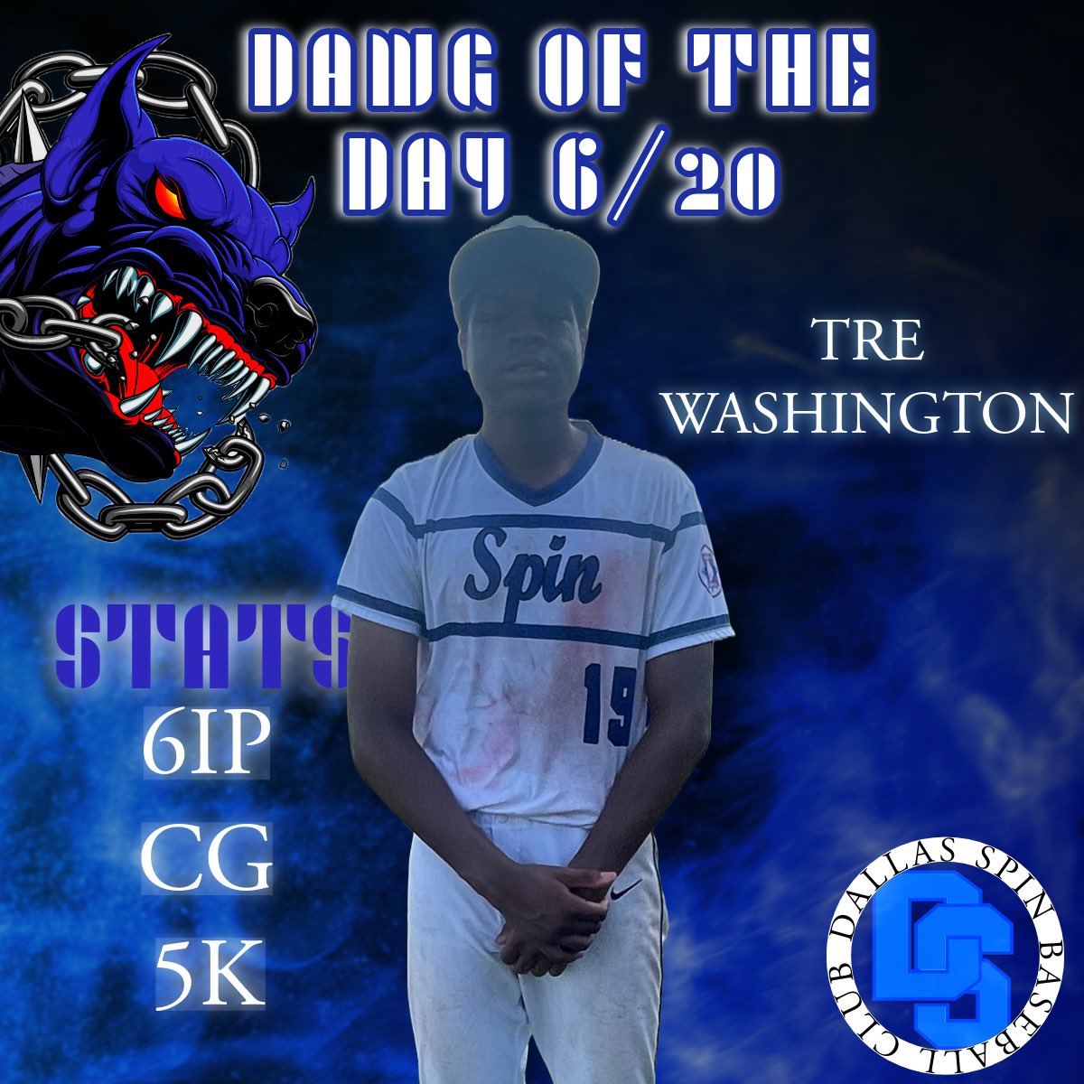 Friday’s Dawg of the Day was Tre Washington!
Tre threw another solid 6 innings of baseball with his 5 strikeout complete game!