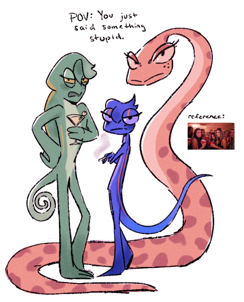my reptile oc’s (they’re not usually this mean) #myoc #swamptown