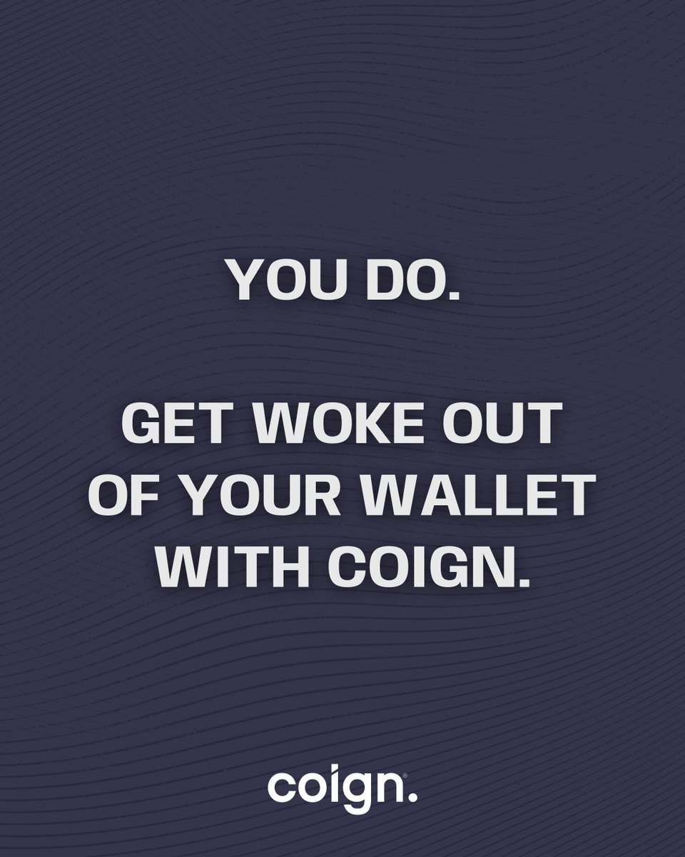 You need a card that works for you, not for woke corporations. That’s why we built Coign. 🇺🇸

Join the waitlist and make every swipe count.
➡️ coign.com