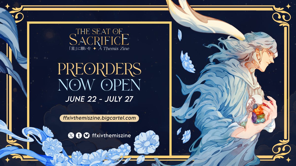 ffxivthemiszine's tweet image. ✨ PRE-ORDERS NOW OPEN
Pre-orders are officially open for #Themis Zine! Pre-ordering is the safest way to ensure that you don't miss out on the best, curated content you can get of our Emissary 🤍
Check out our bundles below! 👇
📆 June 22 - July 27
🛒 ffxivthemiszine.bigcartel.com