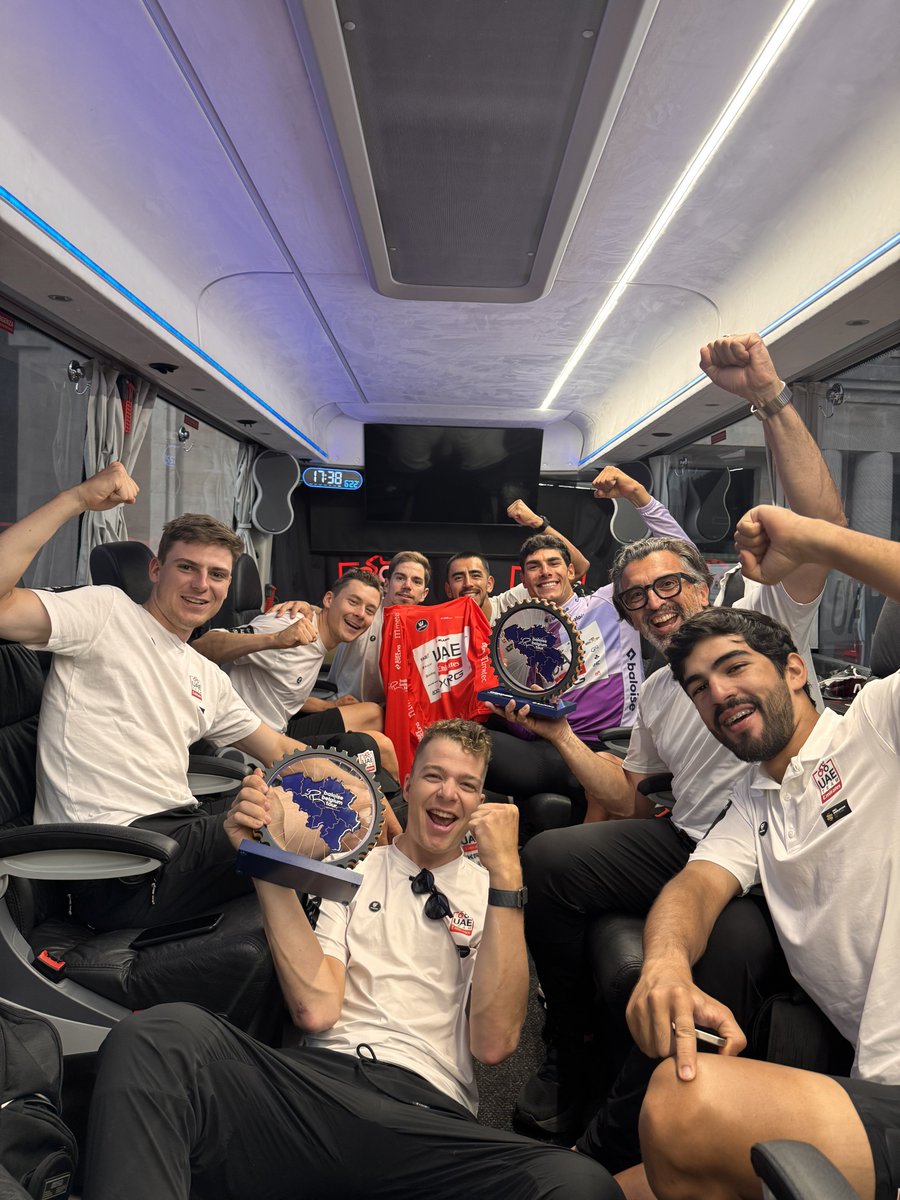 @UAE-TeamEmirates (@teamemiratesuae) on Twitter photo This is what it means at the #BaloiseBelgiumTour 💜❤️
We take both the purple leader’s and red points jerseys, after a fantastic week of racing in the sun ☀️
Congratulations <a href="/Filobaroncini/">Filippo Baroncini</a>, <a href="/sebasmolano_/">Sebastian Molano</a> and everybody involved! 💪🏻 #WeAreUAE This is what it means at the #BaloiseBelgiumTour 💜❤️
We take both the purple leader’s and red points jerseys, after a fantastic week of racing in the sun ☀️
Congratulations <a href="/Filobaroncini/">Filippo Baroncini</a>, <a href="/sebasmolano_/">Sebastian Molano</a> and everybody involved! 💪🏻 #WeAreUAE