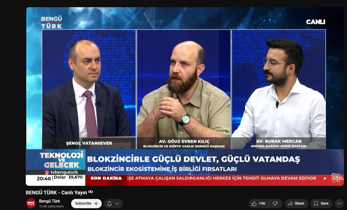 Dijital Biz Dergisi (@dijitalbiz) on Twitter photo İSTANBUL BLOCKCHAIN WEEK ETKİNLİĞİ, TÜRKİYE’DE BLOKZİNCİR EKOSİSTEMİNİN GELİŞMESİNE NASIL KATKI SAĞLIYOR? KATILIMCILAR İÇİN NE TÜR İŞ BİRLİĞİ VE FIRSATLAR SUNUYOR?
<a href="/SenolVatansever/">Şenol Vatansever</a> <a href="/benguturktv/">Bengü Türk</a> <a href="/OguzEvrenKilic/">Av. Oğuz Evren Kılıç</a>
#TeknolojiVeGelecek
#BENGÜTÜRK İSTANBUL BLOCKCHAIN WEEK ETKİNLİĞİ, TÜRKİYE’DE BLOKZİNCİR EKOSİSTEMİNİN GELİŞMESİNE NASIL KATKI SAĞLIYOR? KATILIMCILAR İÇİN NE TÜR İŞ BİRLİĞİ VE FIRSATLAR SUNUYOR?
<a href="/SenolVatansever/">Şenol Vatansever</a> <a href="/benguturktv/">Bengü Türk</a> <a href="/OguzEvrenKilic/">Av. Oğuz Evren Kılıç</a>
#TeknolojiVeGelecek
#BENGÜTÜRK
