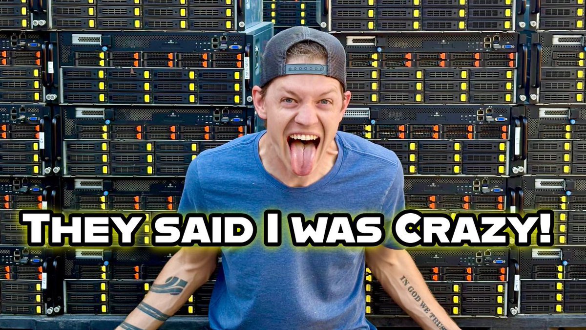 Defi_Django's tweet image. Just posted a new video! 

Moved 120 servers to my house! 

My neighbors think I’m insane! 
youtu.be/EB6XPV50-gM
