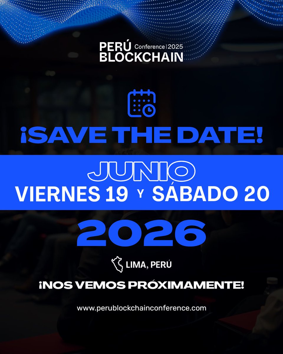 ¡Perú Blockchain Conference 2025 fue un éxito total! <a href="/perublockchain_/">Perú Blockchain Conference 2025</a> 

Más de 3,500 asistentes, más de 100 speakers internacionales, 15 sponsors y más de 200 alianzas Web3 en todo LATAM.

Una verdadera fiesta del ecosistema cripto y blockchain en Latinoamérica 🇵🇪🚀

Gracias
