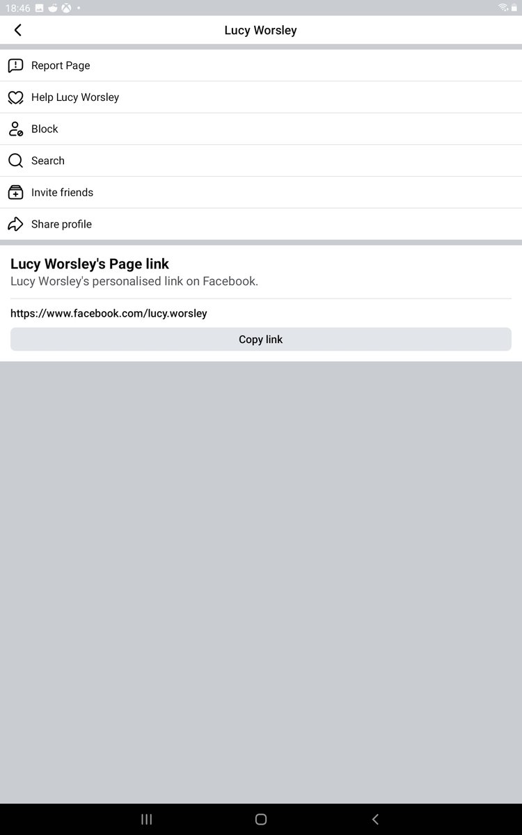 Edhunterfc's tweet photo. @Lucy_Worsley Click the 3 dots next to Lucy's profile, click Help Lucy Worsley, click Hacked. https://t.co/kiOPmS44OZ