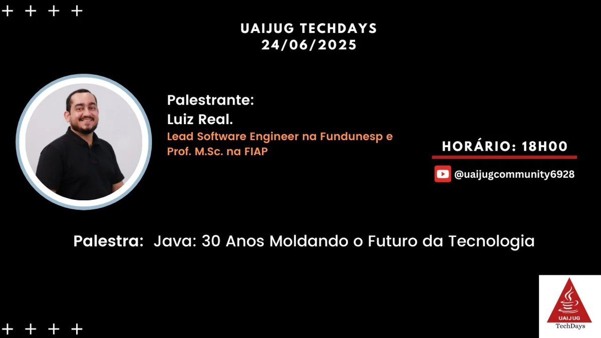 lgsreal's tweet image. Join us live next Tuesday at 6pm BRT for another talk on Java&apos;s 30 years — this time in Portuguese with @UaiJUG, the Java User Group from Triângulo Mineiro! 🇧🇷☕
Details: rfr.bz/td68d41
#Java #Java30y #JUG #Meetup