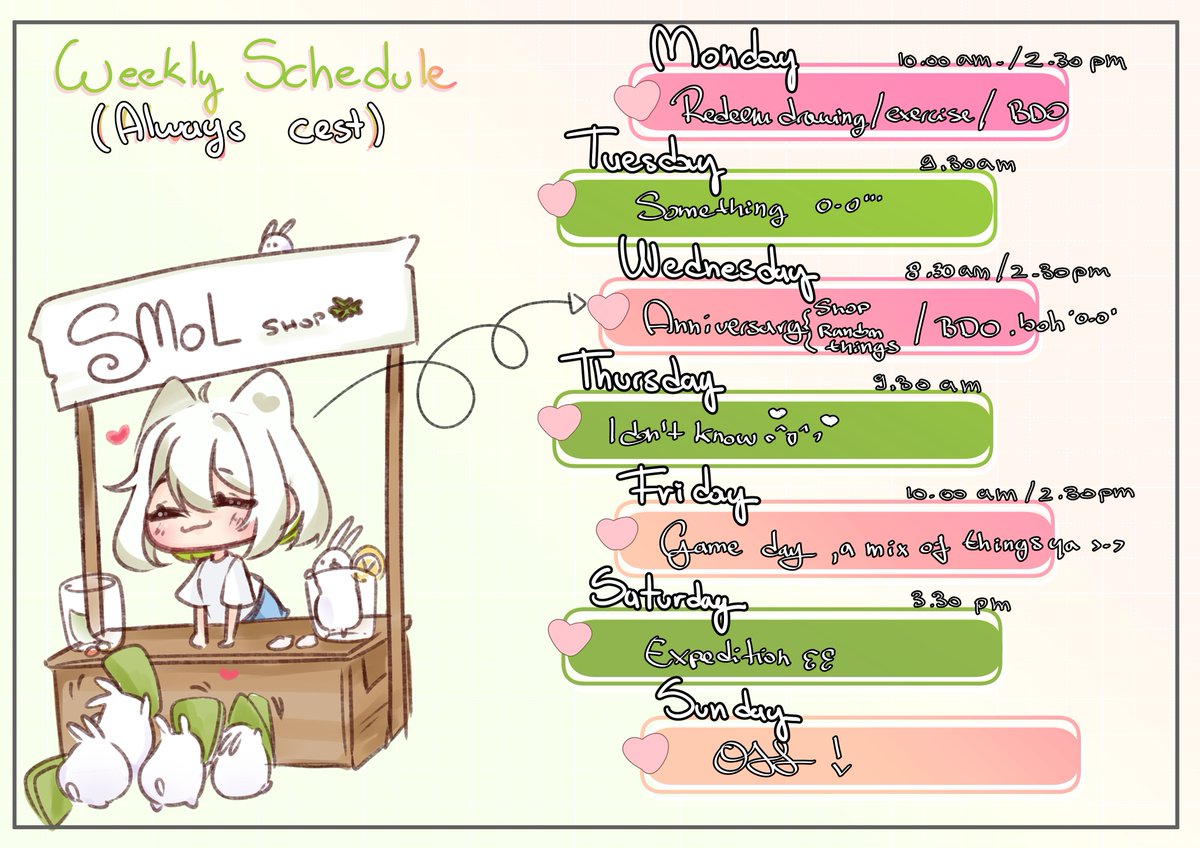 I'll show what I have made for the shop on Wednesday and nothing I'll do random things like alwaaayyyysssss ! o((&gt;ω&lt; ))o