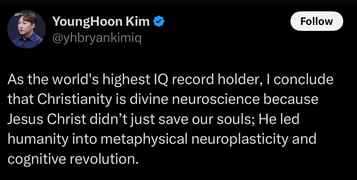 This right here is what happens when someone reads one neuroscience headline, sprinkles in church trauma, adds a dash of delusion, and calls it philosophy. “Metaphysical neuroplasticity”? Bro, as someone claiming to have an IQ of 276, you really sabi talk premium rubbish. You