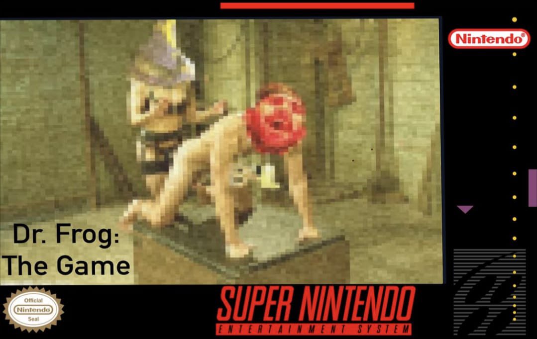 Proud to announce the release of the official Dr Frog™️ video game! Out now on SNES in stores near you!