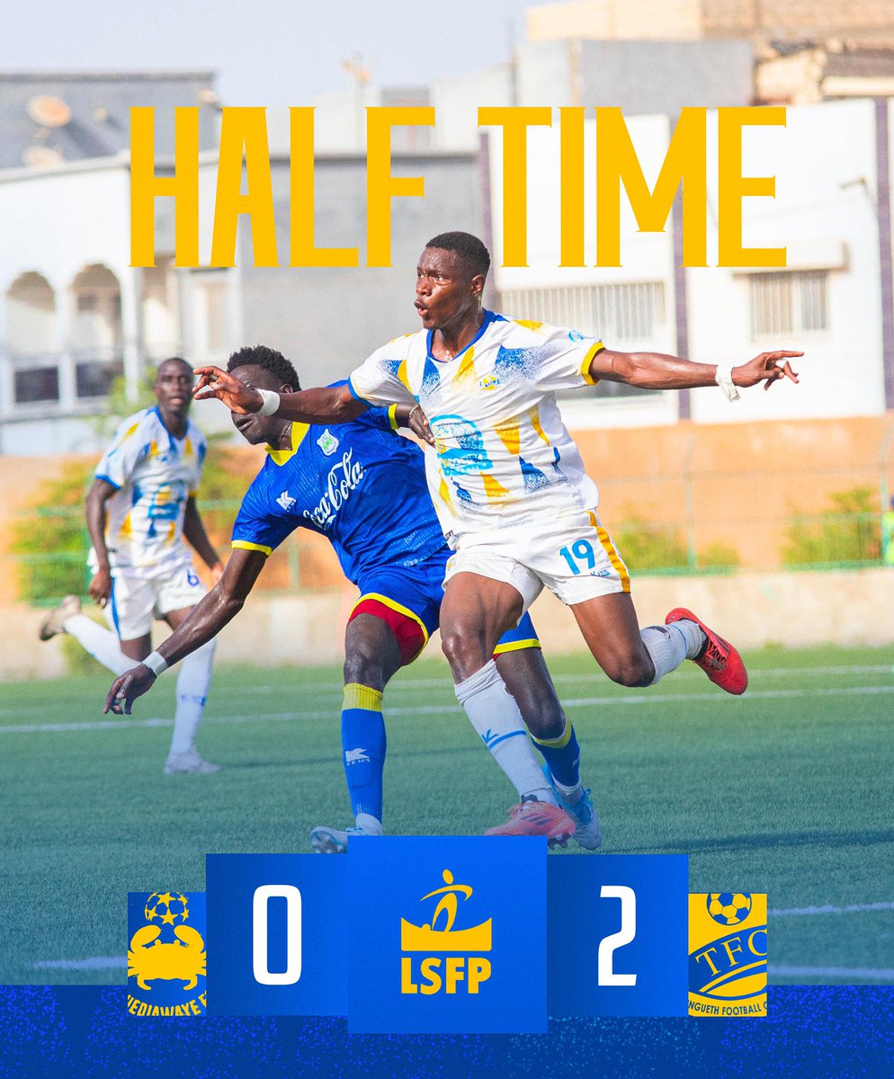 TeunguethFc's tweet image. 𝗠𝗶-𝗧𝗲𝗺𝗽𝘀 | 2-0 

Nous devançons Gfc à la mi-temps par deux buts à zéro. 💪🏼

⚽️ Libasse Gueye 
⚽️ Malick Ndoye 

#GFCTFC |  #Footlocalsn