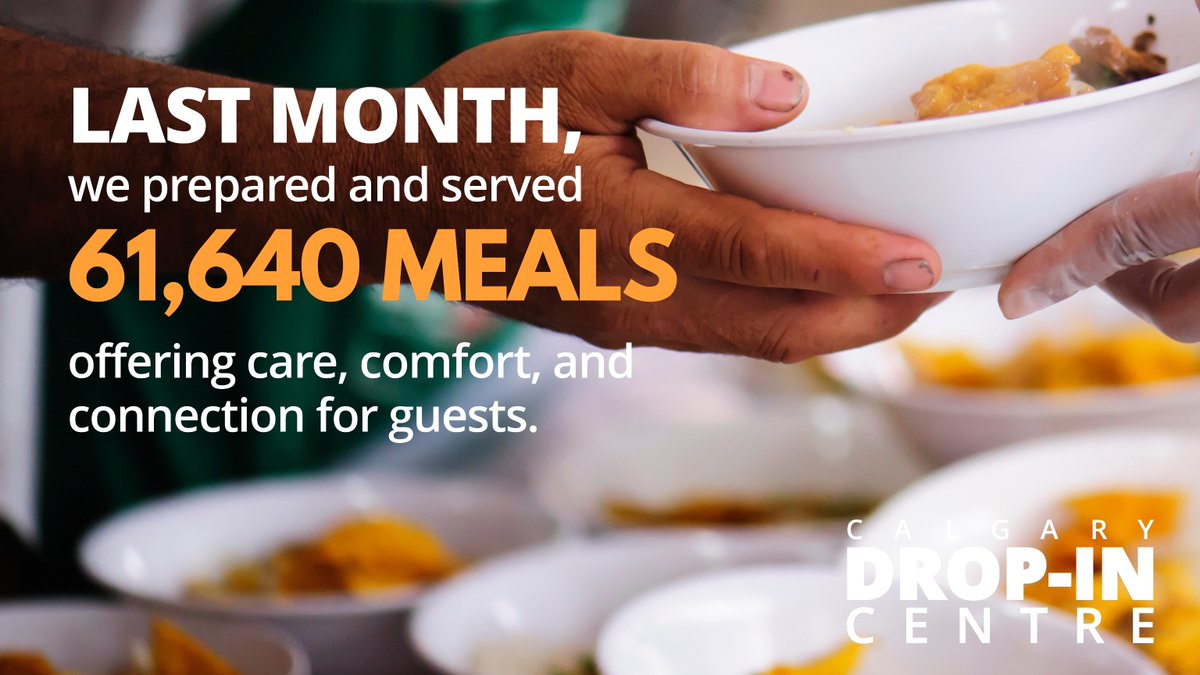 𝐁𝐞𝐜𝐚𝐮𝐬𝐞 𝐨𝐟 𝐲𝐨𝐮, 61,640 𝐦𝐞𝐚𝐥𝐬 𝐰𝐞𝐫𝐞 𝐬𝐞𝐫𝐯𝐞𝐝 𝐥𝐚𝐬𝐭 𝐦𝐨𝐧𝐭𝐡!
Every bite came from your kindness. 💛
Help us keep nourishing hope—
👉 Sponsor a meal: calgarydropin.ca/meals