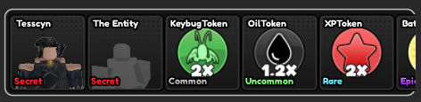RealRockGod_'s tweet photo. Heads up! Tesscyn and The Entity will no longer be obtainable through beating their respective modes! They'll now be purchasable from the void tinkerer using Solver Shards, which are obtained through Void, Null and Solver mode.

(Coming with the Solver Mode rework update) https://t.co/2ueujunpjk