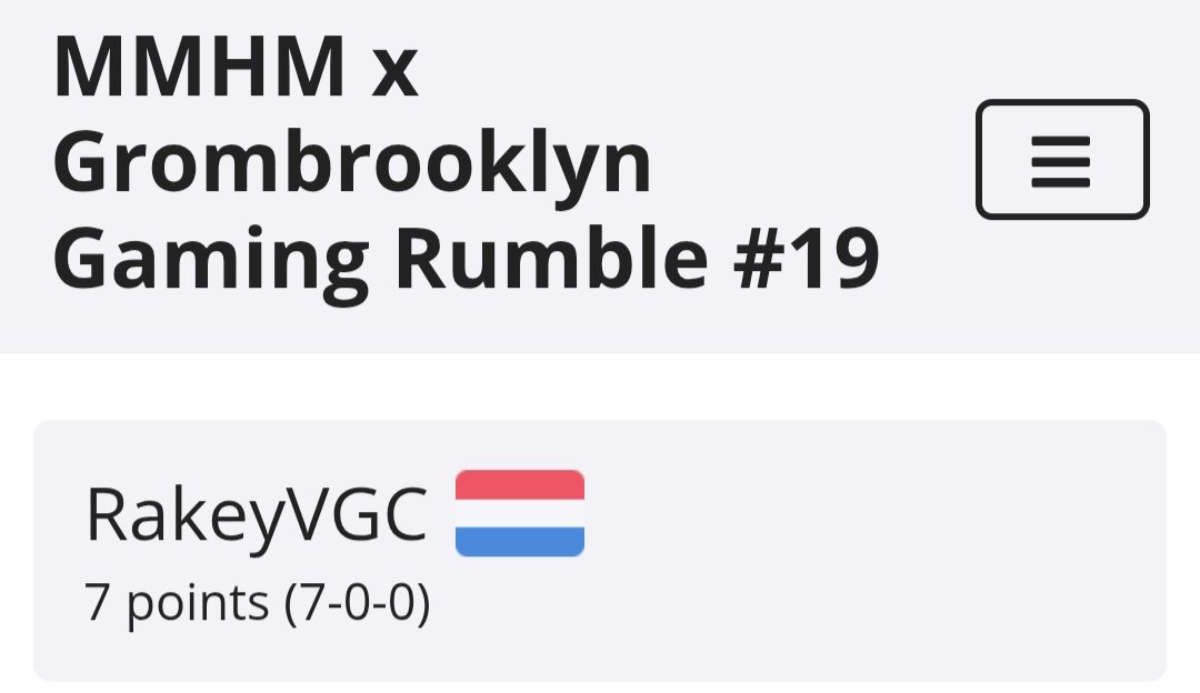 Congratulation to <a href="/RakeyVGC/">RakeyVGC</a> for winning today tour undefeated!