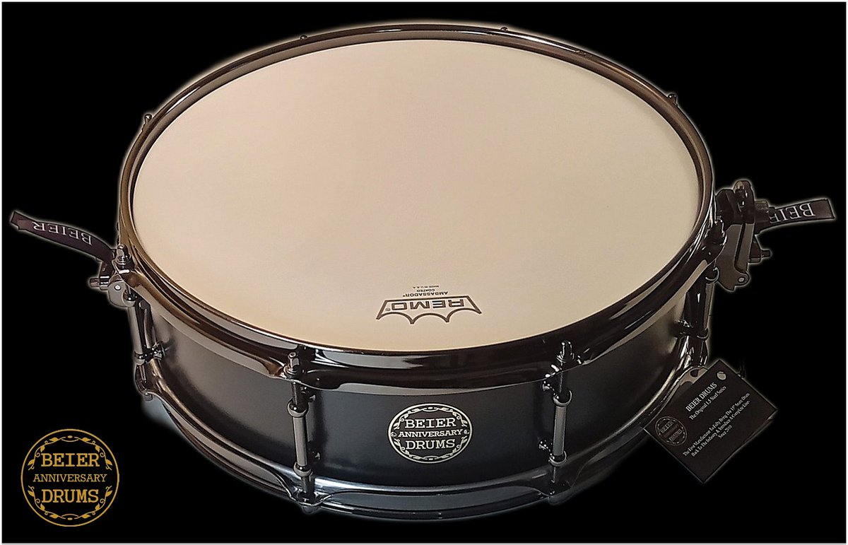 I currently have #11 &amp; #12 left in this run of the Beier 1.5 Steel Anniversary Drum--4.75 x 15 available....$699.00 + At Cost Ship. Black Nickel &amp; Brass is available (+$125.00).

Any questions, please do let me know. Thank You!