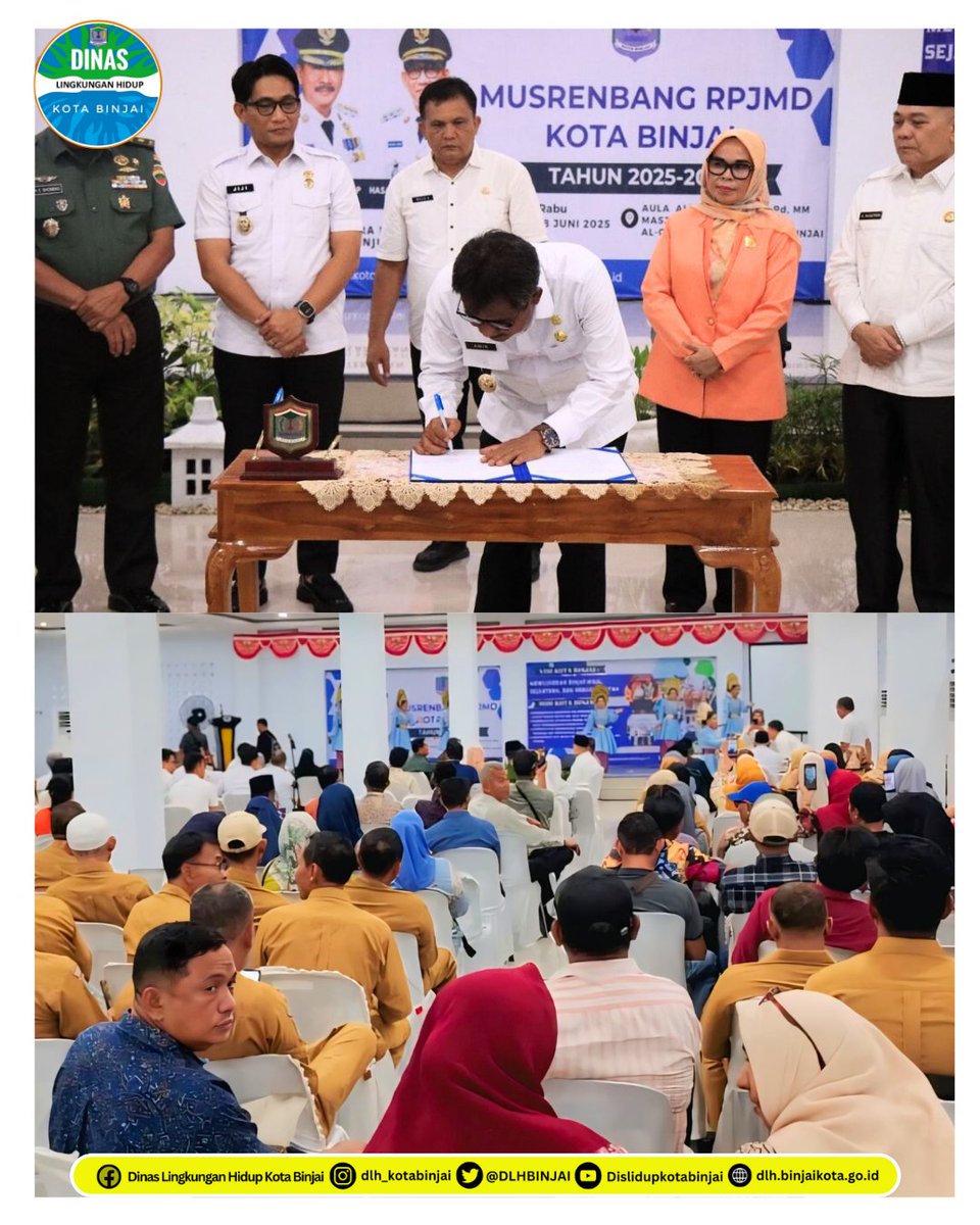 DLHBINJAI's tweet photo. Plt.Kepala (DLH) Kota Binjai, Chairin F. Simanjuntak, S.Sos, MM  ikuti Musrenbang Jangka Menengah Daerah (RPJMD) Kota Binjai Tahun 2025-2029 bertempat di Aula Alm.Juliadi  S.Pd, MM, Mesjid Al-Fatih Al-Qur'an Islamic Center, Binjai. Rabu, 18 Juni 2025. https://t.co/DywFTmvu1i