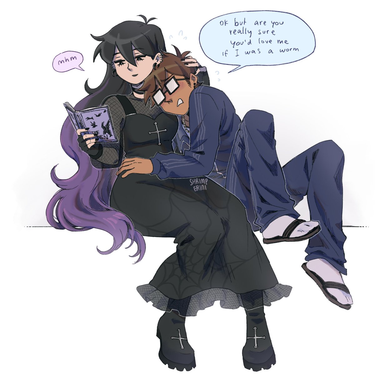 shrimperini's tweet photo. she’d love her worm bf very much #emoriAU #omoriheromari https://t.co/a6dYpHHMs8