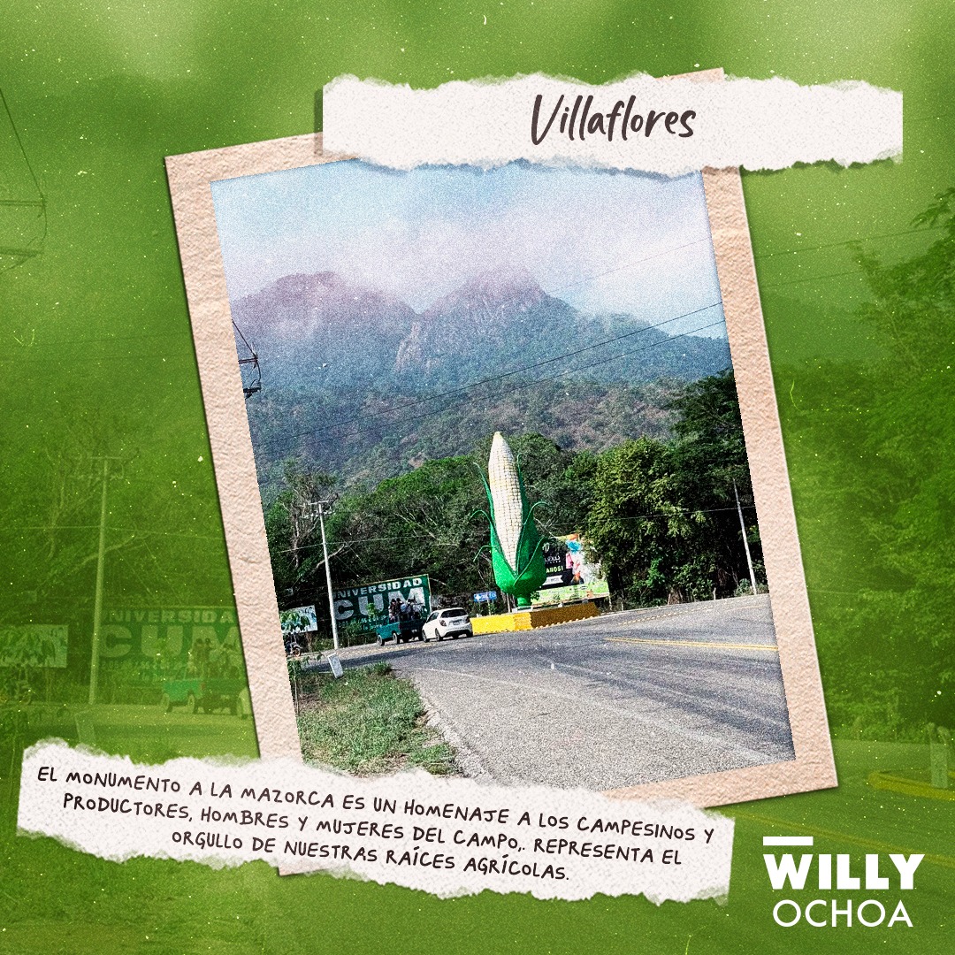 #Villaflores refleja el alma del campo chiapaneco: gente noble, trabajadora y orgullosa de sus raíces.

El Monumento a la Mazorca es símbolo de una comunidad que ha hecho de la agricultura su fuerza, su historia y su legado.