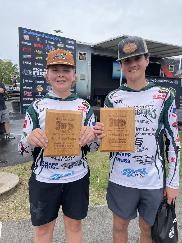 Justin Corpier and Kaleb McKinney will be competing next week in the TBF/SAF National Fishing Tournament in Grove, Ok.a. They will compete against more than 400 other anglers from across the nation! They are the second team in West Side Angler history to qualify for nationals!