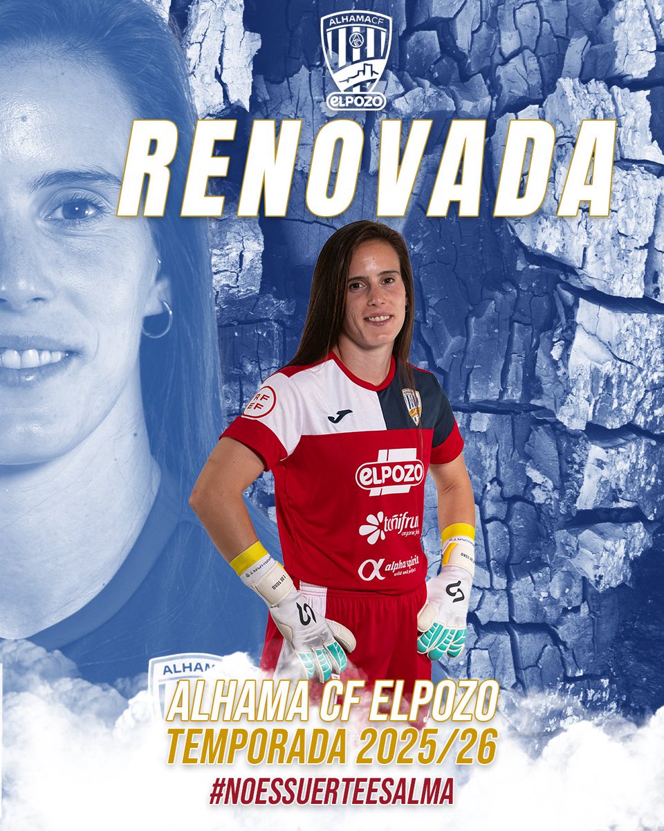 𝐑𝐄𝐍𝐎𝐕𝐀𝐂𝚰Ó𝐍 🔄

📝La portera manchega <a href="/Elena_deToroA/">Elena De Toro Aldaria</a> renueva con el Alhama CF y será su 2ª temporada en las filas del club azulón.

🔵 De Toro volverá a vestir la camiseta azulona la próxima campaña después de su grave lesión, esta vez en <a href="/LigaF_oficial/">Liga F</a>.

#Elena2026