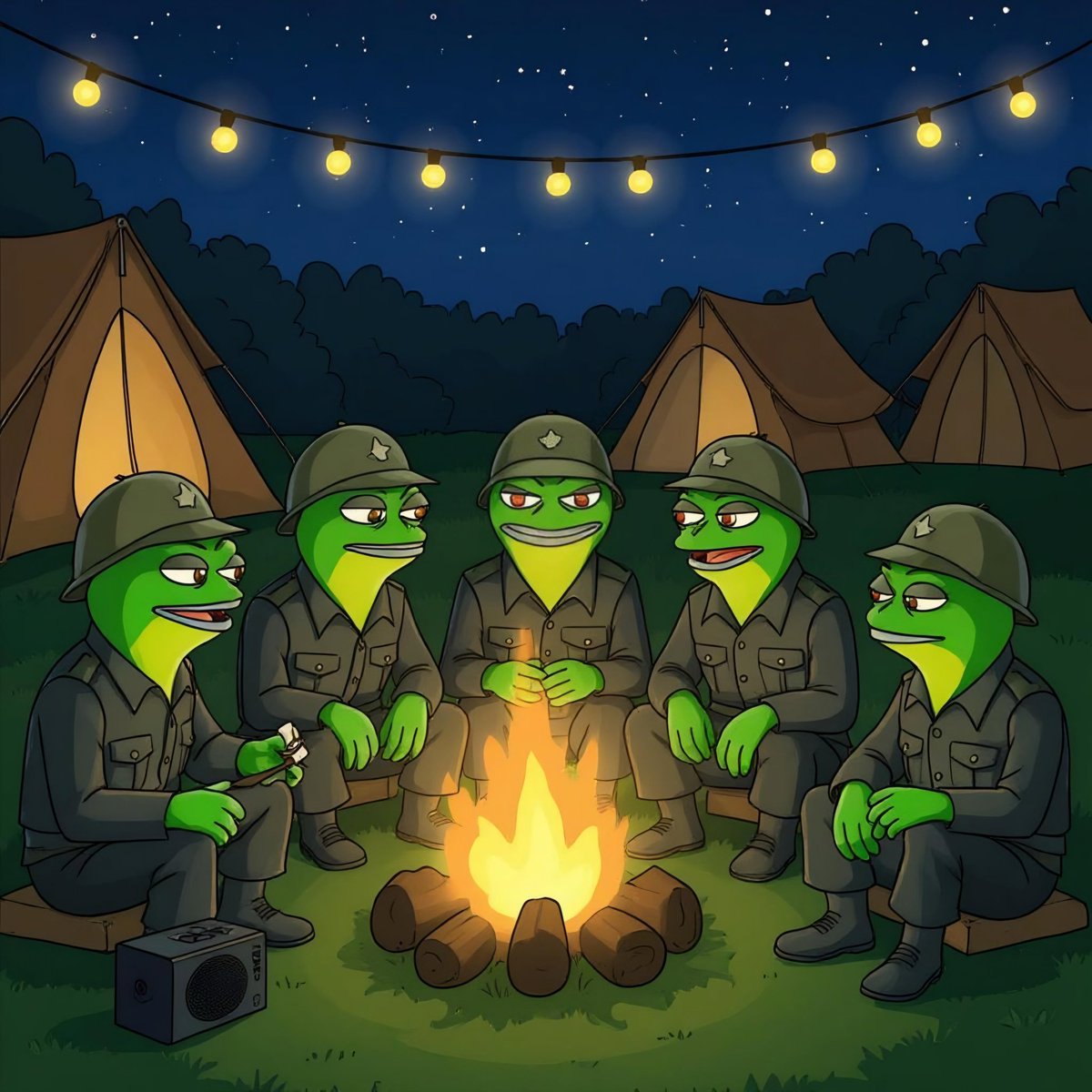 Rocky6395's tweet photo. $FEFE Soldiers chilling with some Campfire moments 💯🐸🔥
@fefecoinerc @micahbullisz @METOWERR
#fefegoesbold #FefeArt #FEFE
#fefememe https://t.co/cbfG3G2vVv