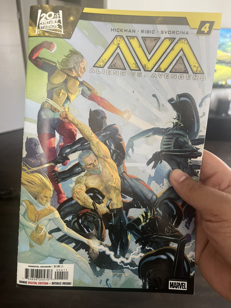 I bought this Alien vs Avengers book off impulse &amp; I am so happy I did. Just caught up on the first 4 chapters &amp; this is some of the best shit I’ve read since I started reading comics again. 

The plot, the pacing, the stakes, the new characters … I need this animated