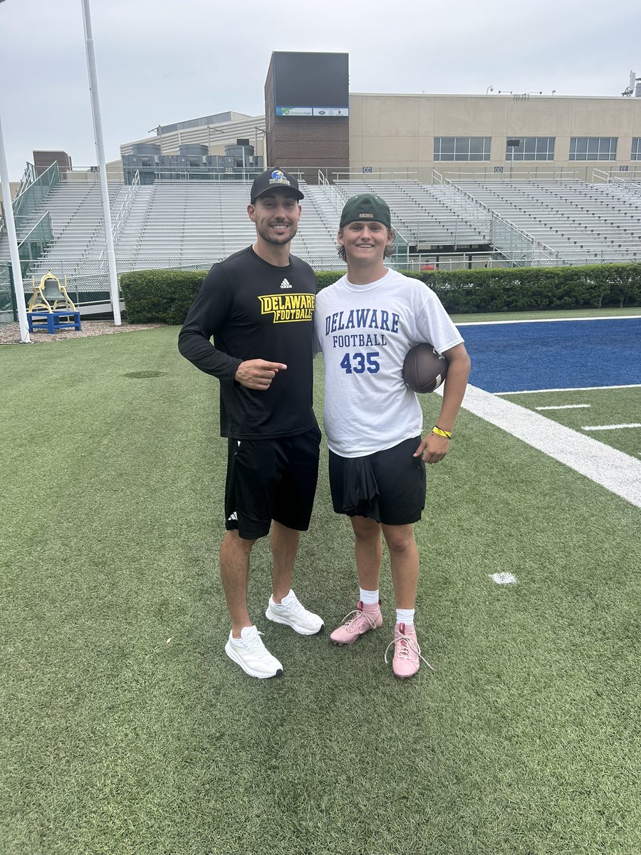 patrickcahill4_'s tweet image. Had a great time at Delaware camp today. Lots of competition. Thank you @Coach_ArtLink  and @CoachGoldrich for having me.