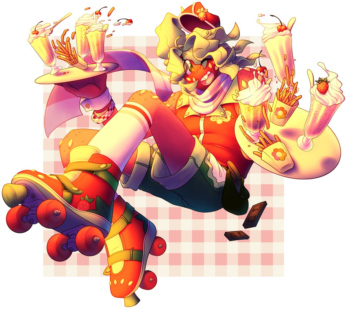 Milkshakes!
Was listening to Milkshake Man when I drew this

#dandysworldfanart #dandysworldsprout #dandysworld