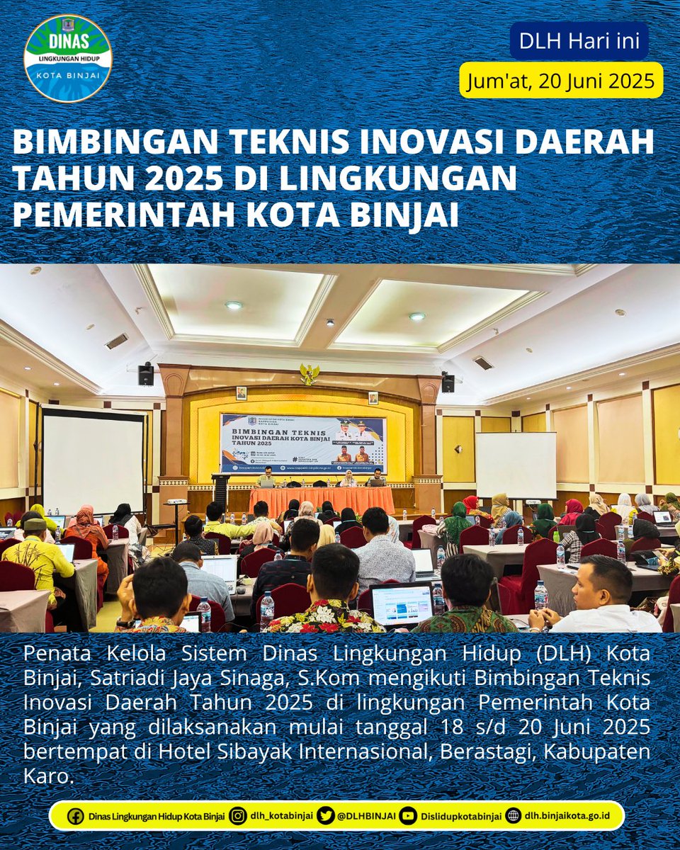DLHBINJAI's tweet photo. Late Post Kegiatan DLH hari ini, Jum'at, 20 Juni 2025

#dlhbinjai #kotabinjai #ruangtebukahijau https://t.co/9Km6owuXAs