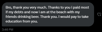 I’ve been receiving messages like this more and more lately - and every single one truly hits different.

Knowing that what I share can actually make a difference in someone’s life means everything to me.

That’s exactly why I keep doing what I do.

Feel free to reach out