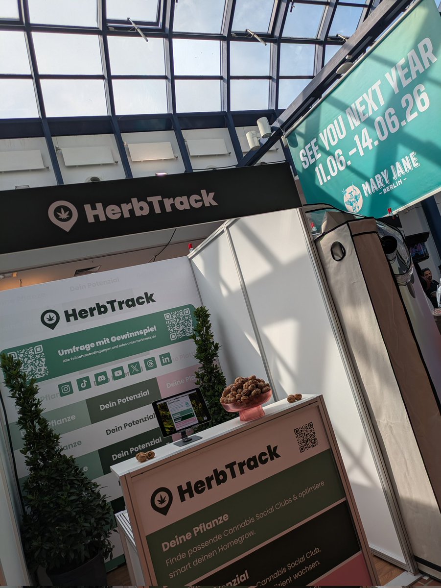 HerbTrack's tweet photo. Mary Jane 2025 war next level.
HerbTrack trifft den Nerv der Zeit. 🌱
Danke für den Austausch – wir sehen uns 2026! 💚
#HerbTrack #CSC #Cannabisplattform #MJBerlin @hanfmesse https://t.co/KfIb0kIiHH